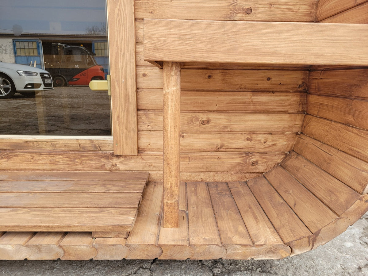 Steam & Oak Cube Sauna 3.4m Premium L-Bench (Electric, Gas or Wood-Fired)_9