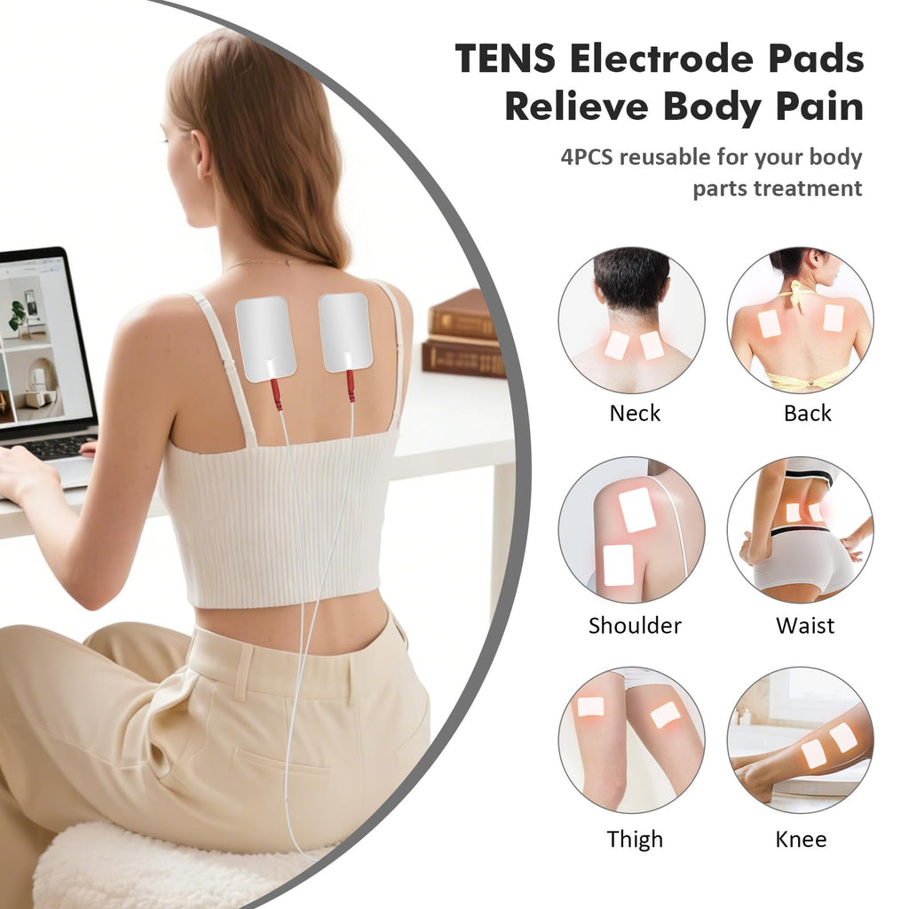 Auxoliev EMS Foot Massager for Neuropathy with 25 Modes, 99 Intensities & 4 TENS Pads