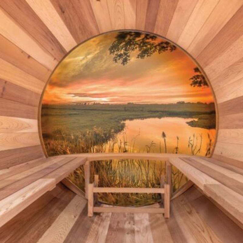 Fonteyn Red Cedar Panorama Barrel Sauna 1800–2400