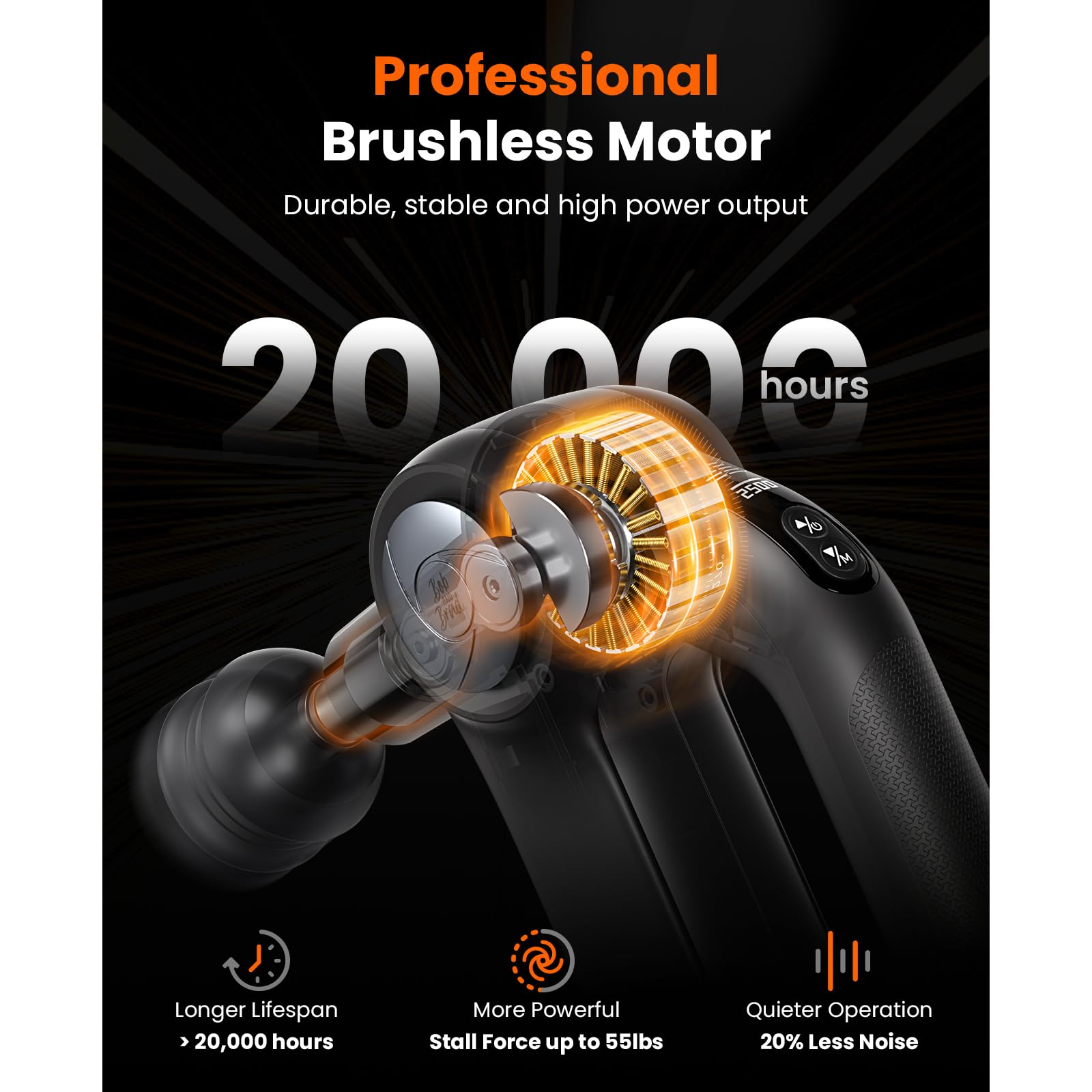 Bob and Brad D5 Pro Plus Massage Gun with Heat