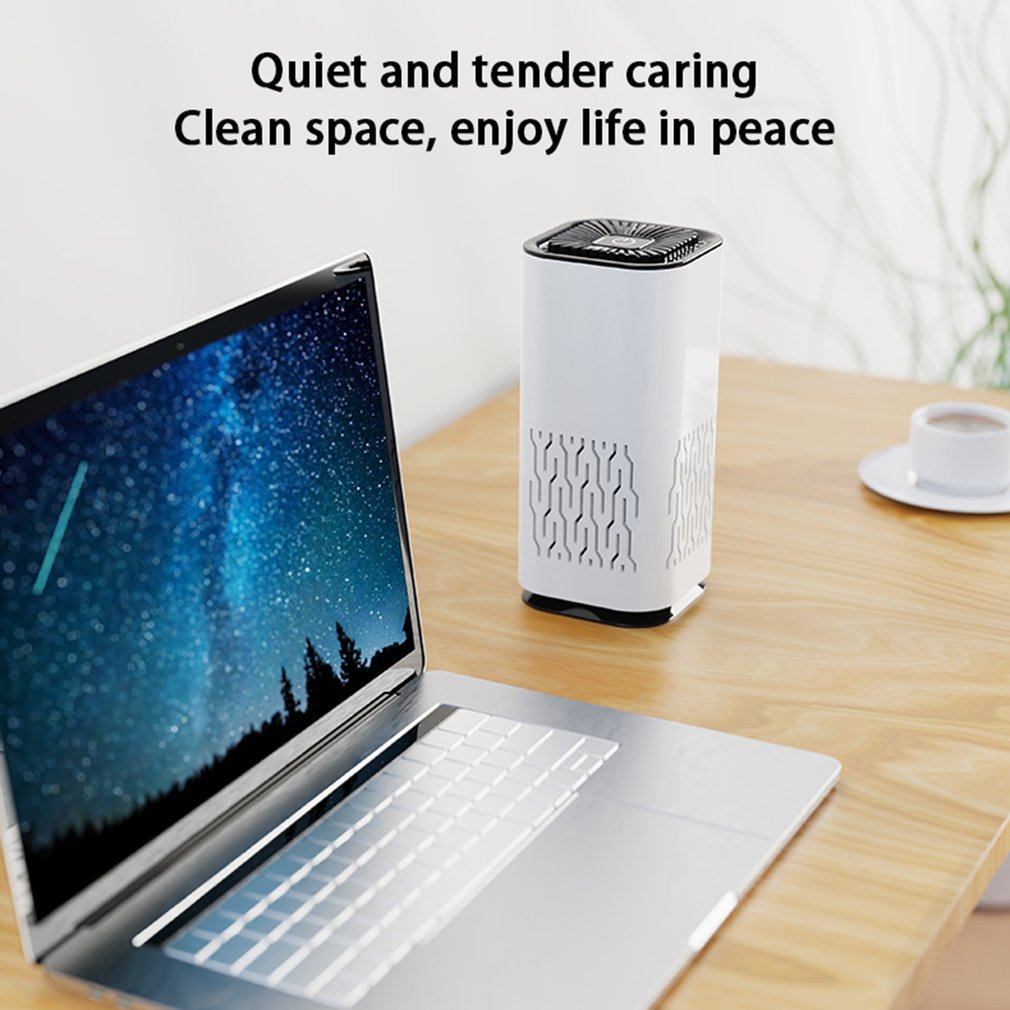 Portable Car Air Purifier - Negative Ion Generator for Smoke, Dust & Odors