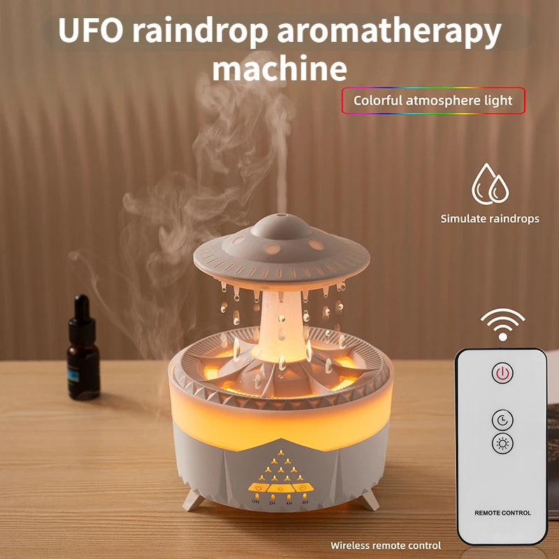 UFO Raindrop Water Diffuser and Humidifier - USB Aroma Mist Maker