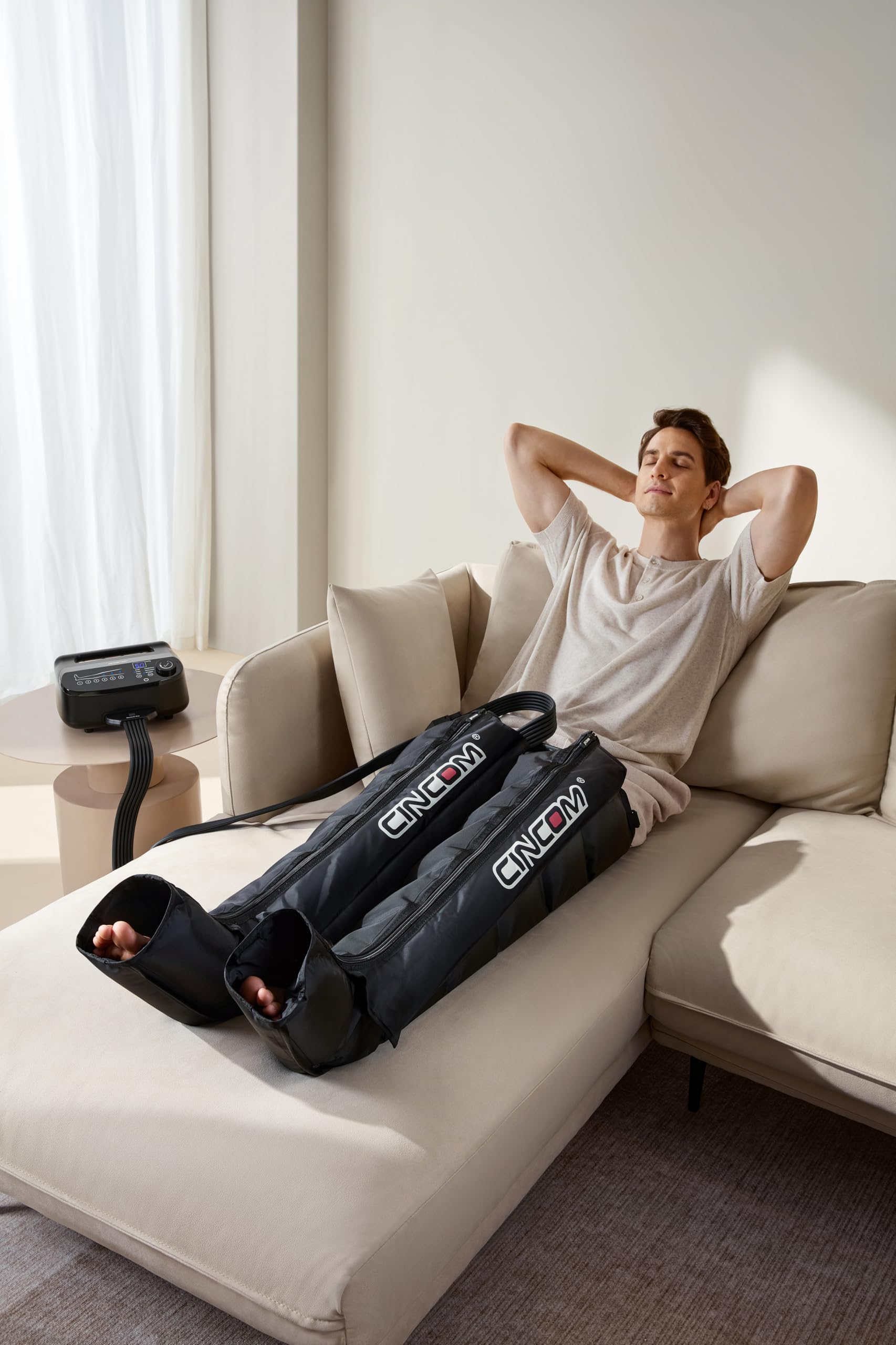 CINCOM 6-Zone Air Compression Leg Massager for Recovery & Circulation