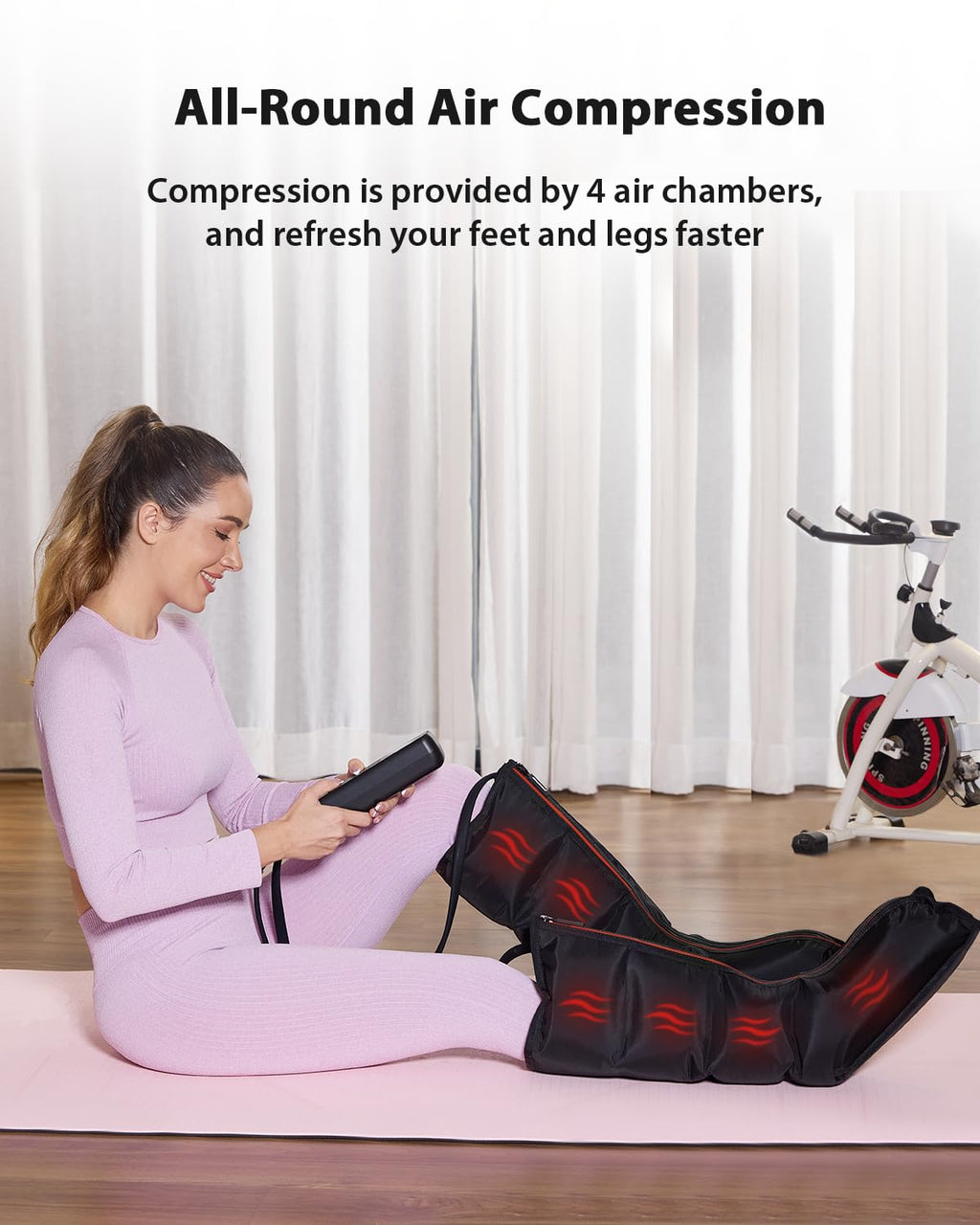 CINCOM Leg Massager with Heat & Compression for Foot & Calf