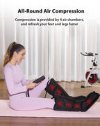 CINCOM Leg Massager with Heat & Compression for Foot & Calf