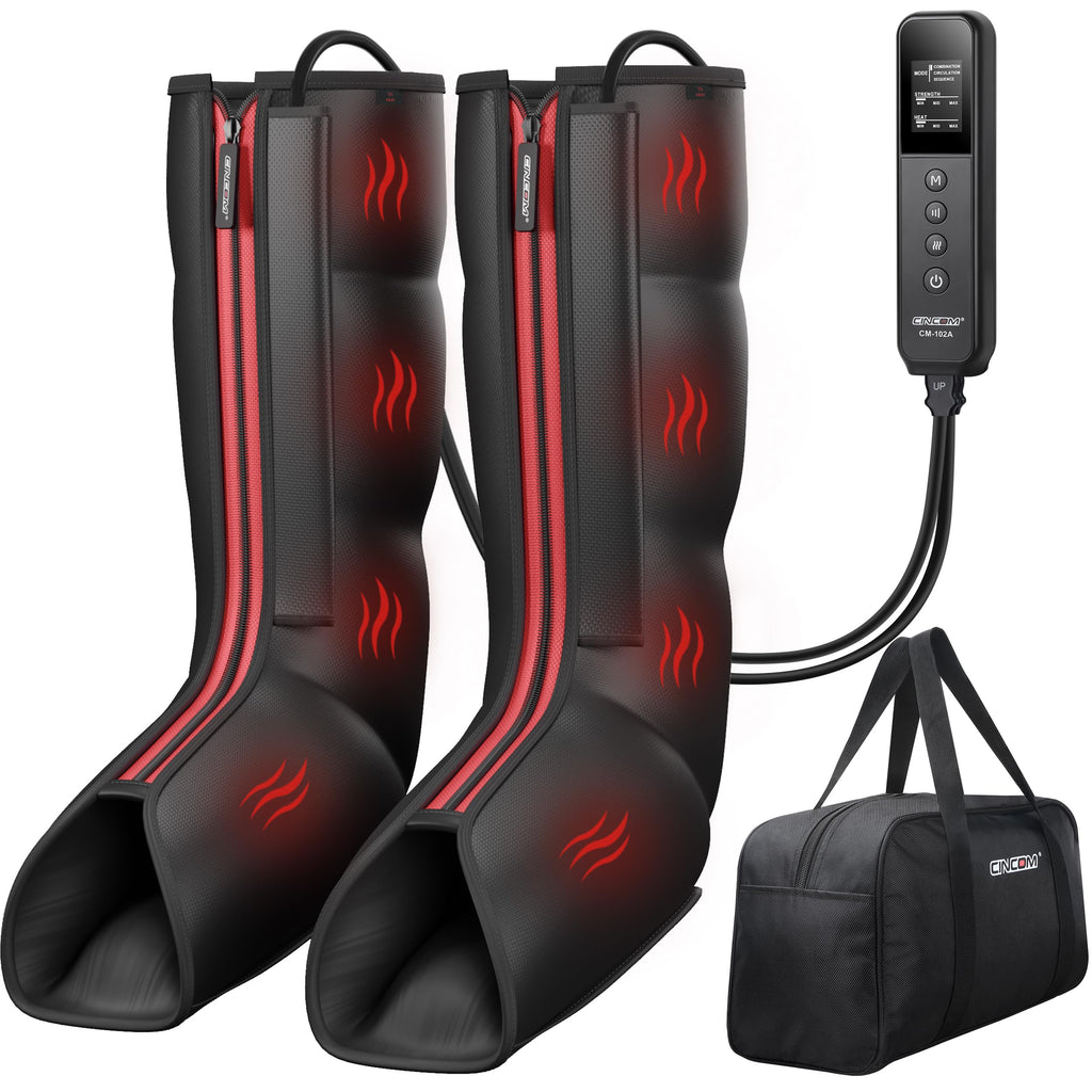 CINCOM Leg Massager with Heat & Compression for Foot & Calf