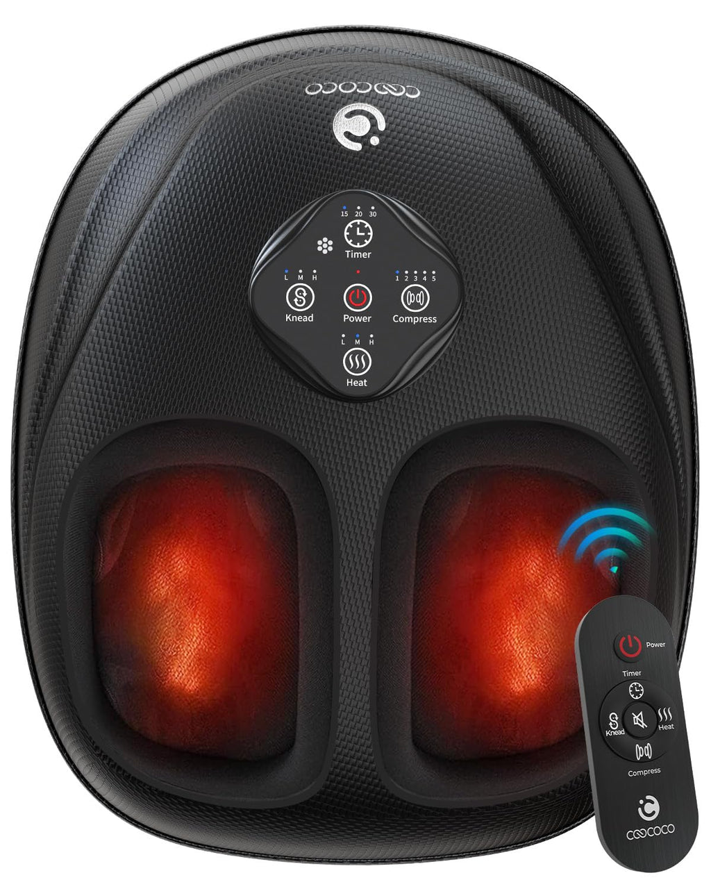CooCoCo Shiatsu Foot Massager with Heat and Remote Control - 2026 Upgrade