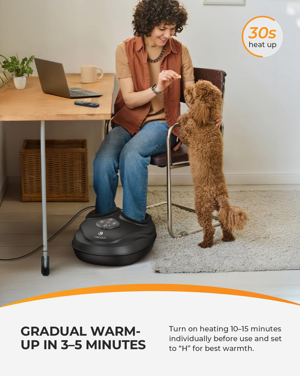CooCoCo Shiatsu Foot Massager with Heat and Remote Control - 2026 Upgrade