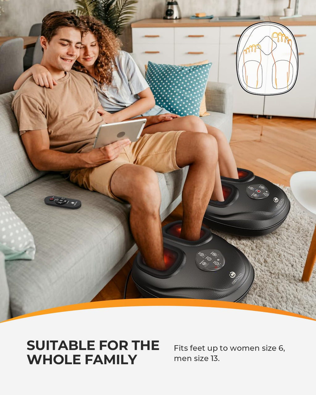 CooCoCo Shiatsu Foot Massager with Heat and Remote Control - 2026 Upgrade