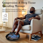 CuPiLo Shiatsu Foot Massager with Heat, Remote & 5 Compression Levels
