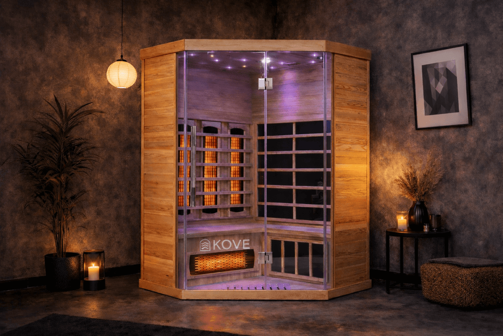 KOVE Corner Full Spectrum Infrared Sauna – Luxury 3–4 Person Sauna