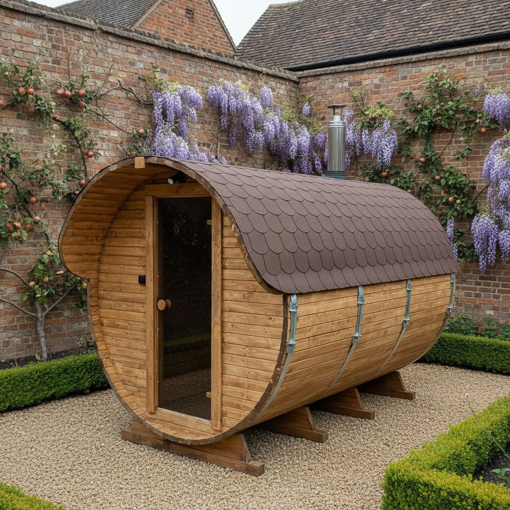 Steam & Oak Barrel Sauna 3m Canopy + Anteroom (Electric, Gas or Wood-Fired)_15