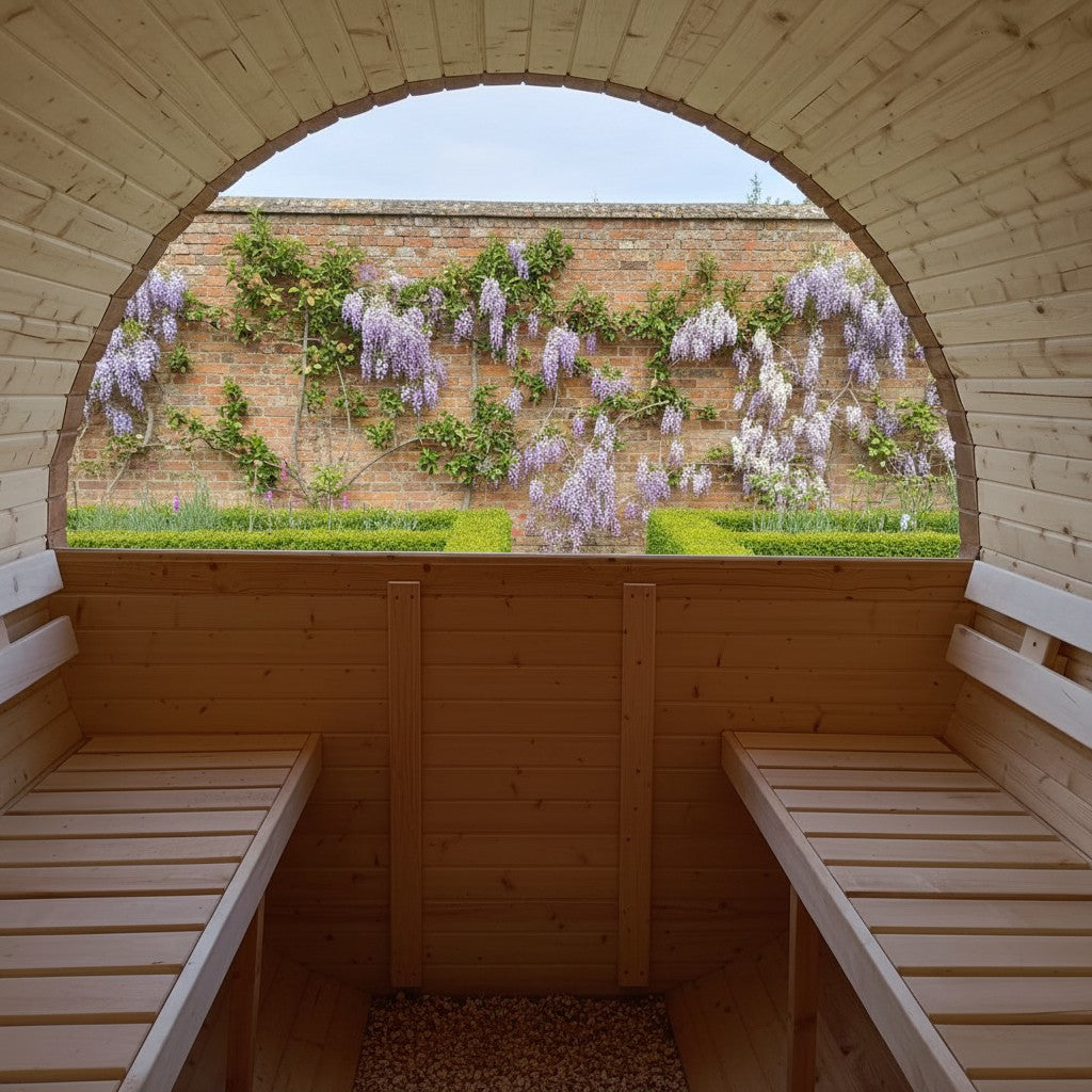 Steam & Oak Barrel Sauna 3m Canopy + Anteroom (Electric, Gas or Wood-Fired)_28