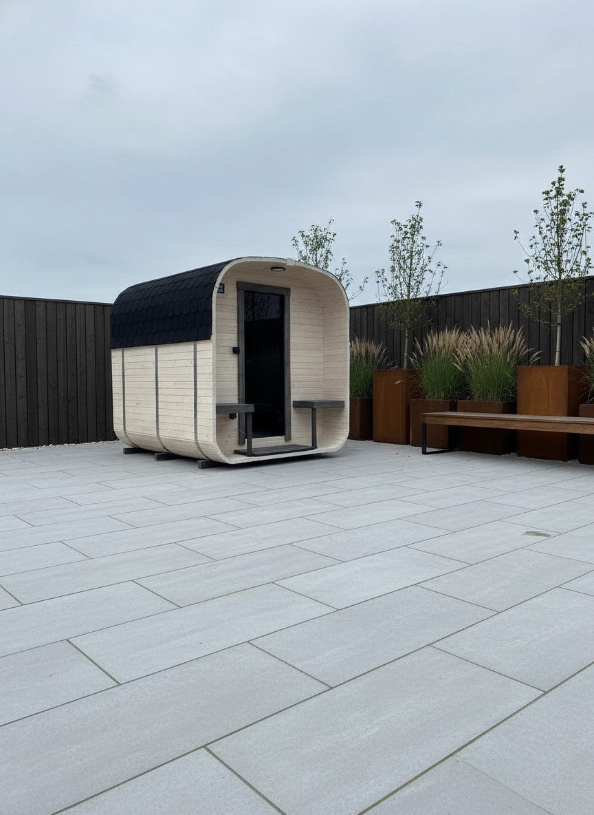 Steam & Oak Cube Sauna 2.4m with Porch (Electric, Gas or Wood-Fired)_7