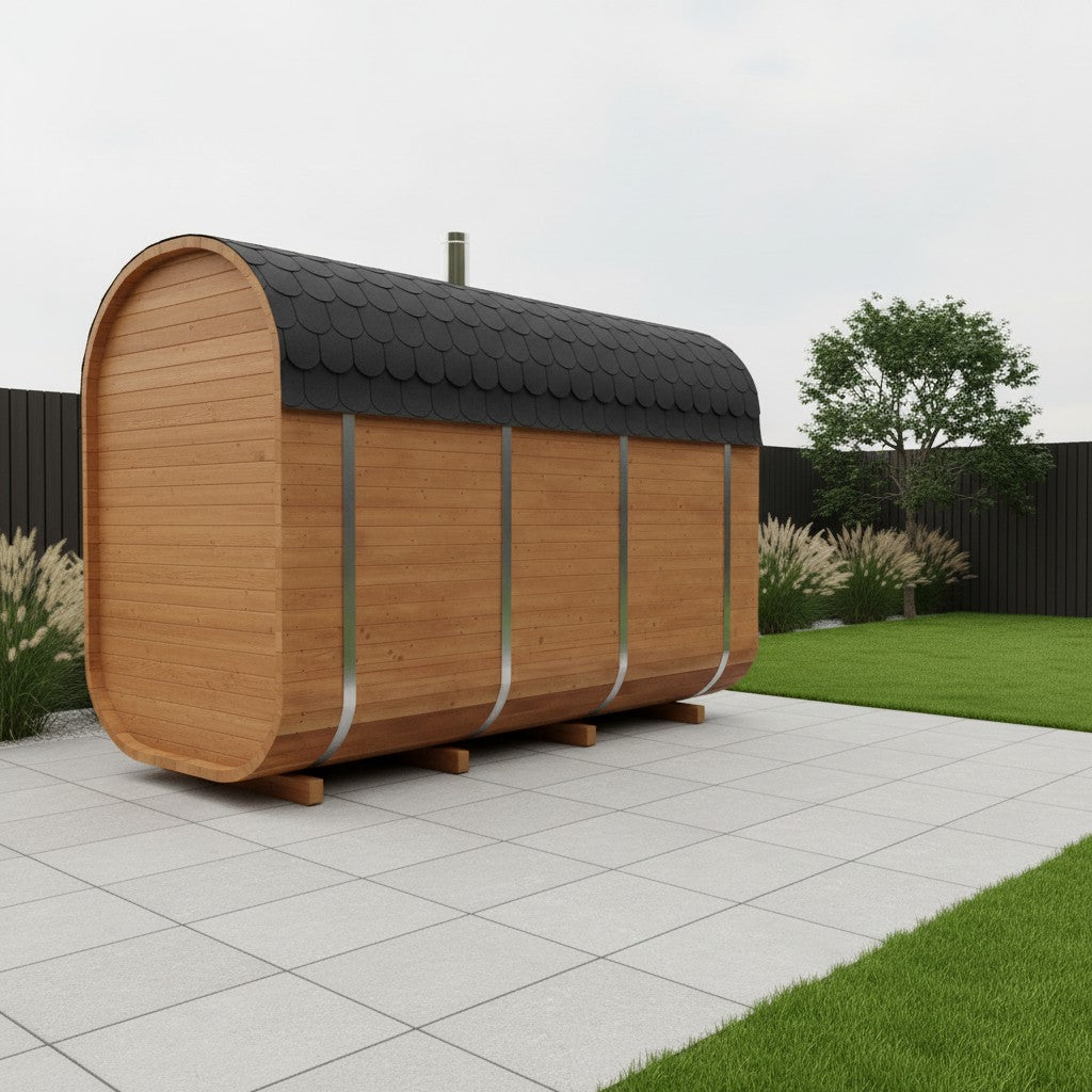 Steam & Oak Cube Sauna 3.4m Premium L-Bench (Electric, Gas or Wood-Fired)_12