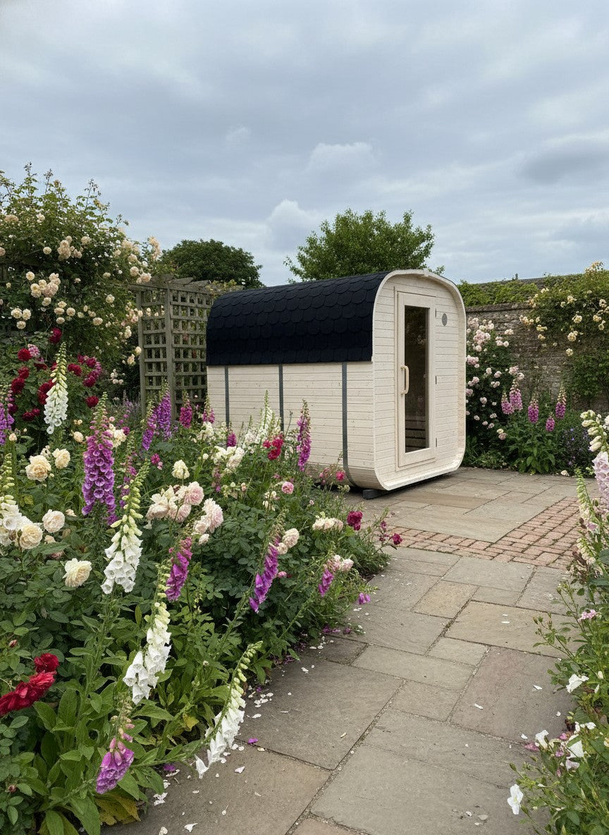 Steam & Oak Cube Sauna 2.4m with Porch (Electric, Gas or Wood-Fired)_20