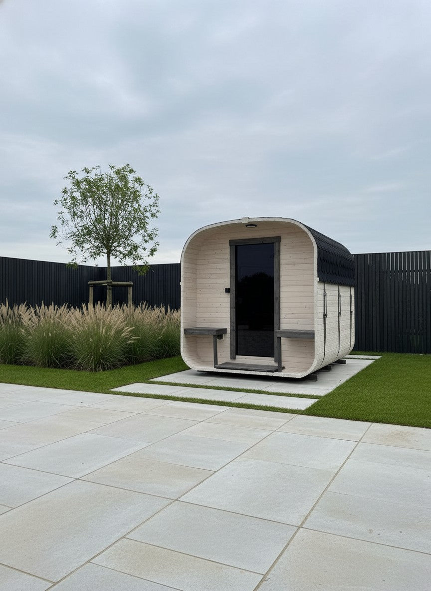 Steam & Oak Cube Sauna 2.4m with Porch (Electric, Gas or Wood-Fired)_21