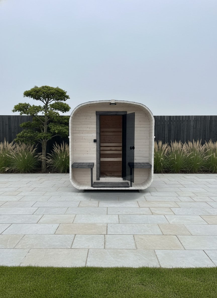 Steam & Oak Cube Sauna 2.4m with Porch (Electric, Gas or Wood-Fired)_8