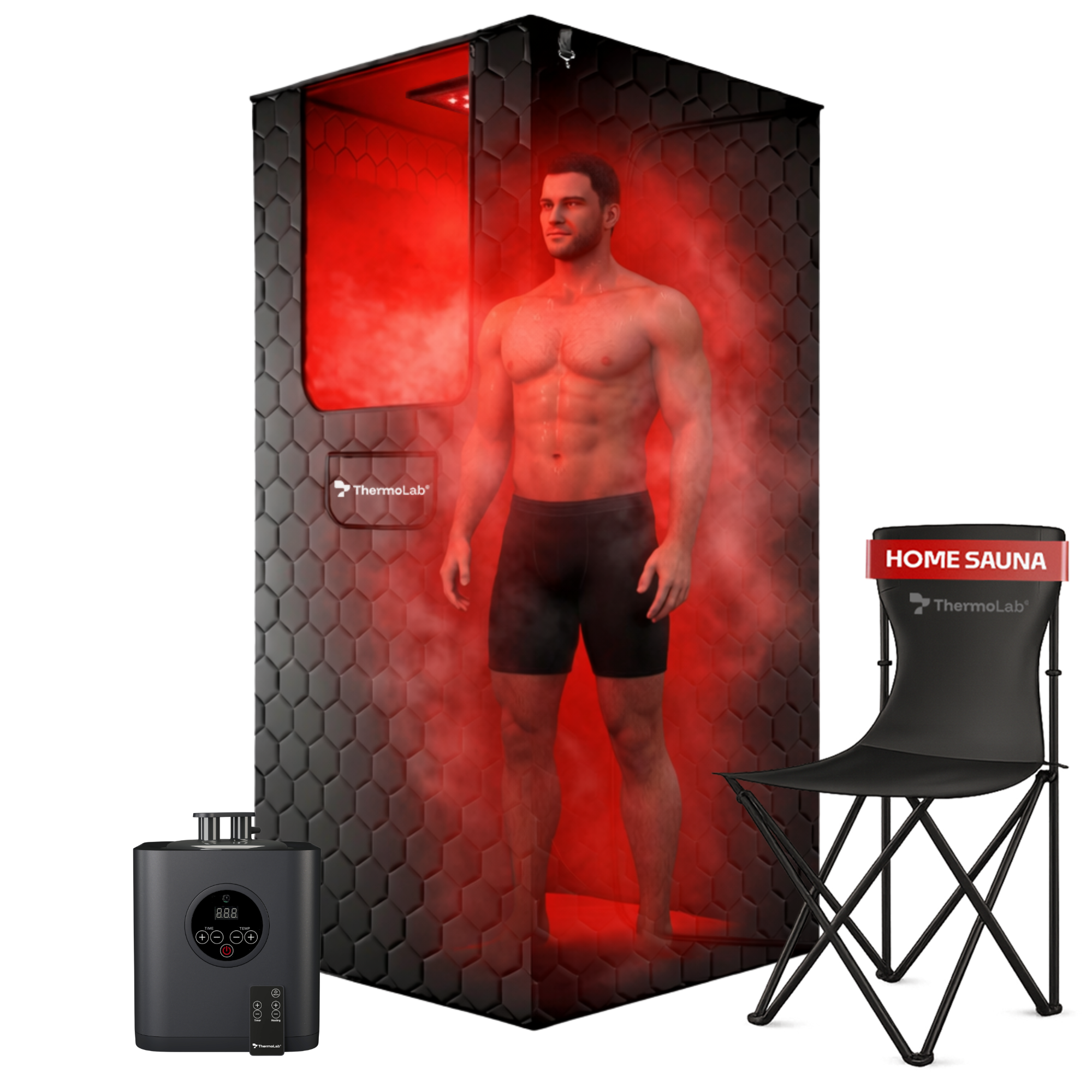ThermoLab AuraCore™  6FT Pro Portable Home Steam Sauna