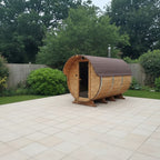 Steam & Oak Barrel Sauna 3m Canopy + Anteroom (Electric, Gas or Wood-Fired)_3