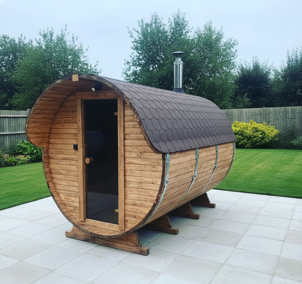 Steam & Oak Barrel Sauna 3m Canopy + Anteroom (Electric, Gas or Wood-Fired)_4