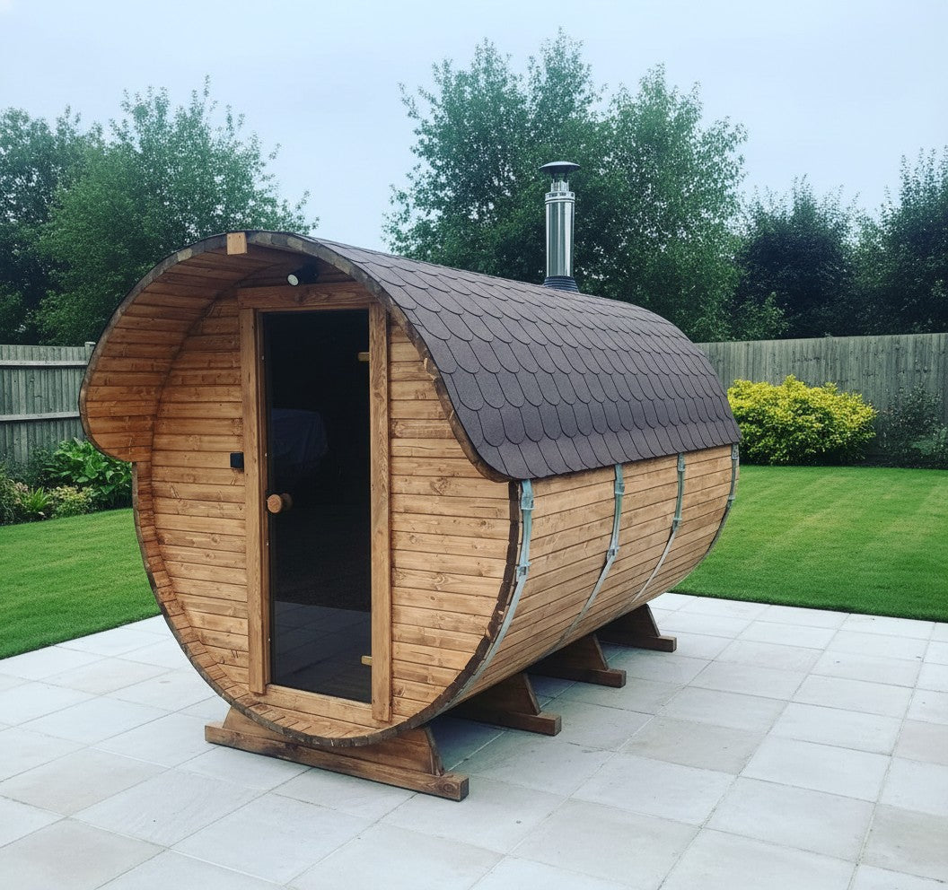 Steam & Oak Barrel Sauna 3m Canopy + Anteroom (Electric, Gas or Wood-Fired)_4