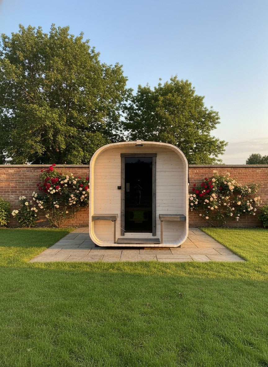 Steam & Oak Cube Sauna 2.4m with Porch (Electric, Gas or Wood-Fired)_13