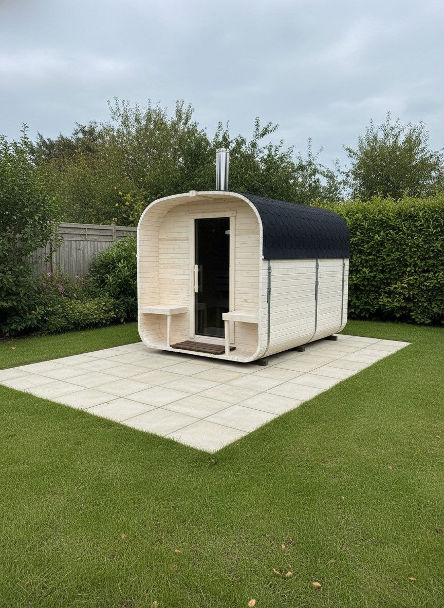 Steam & Oak Cube Sauna 2.4m Double-Shelf (Electric, Gas or Wood-Fired)_3