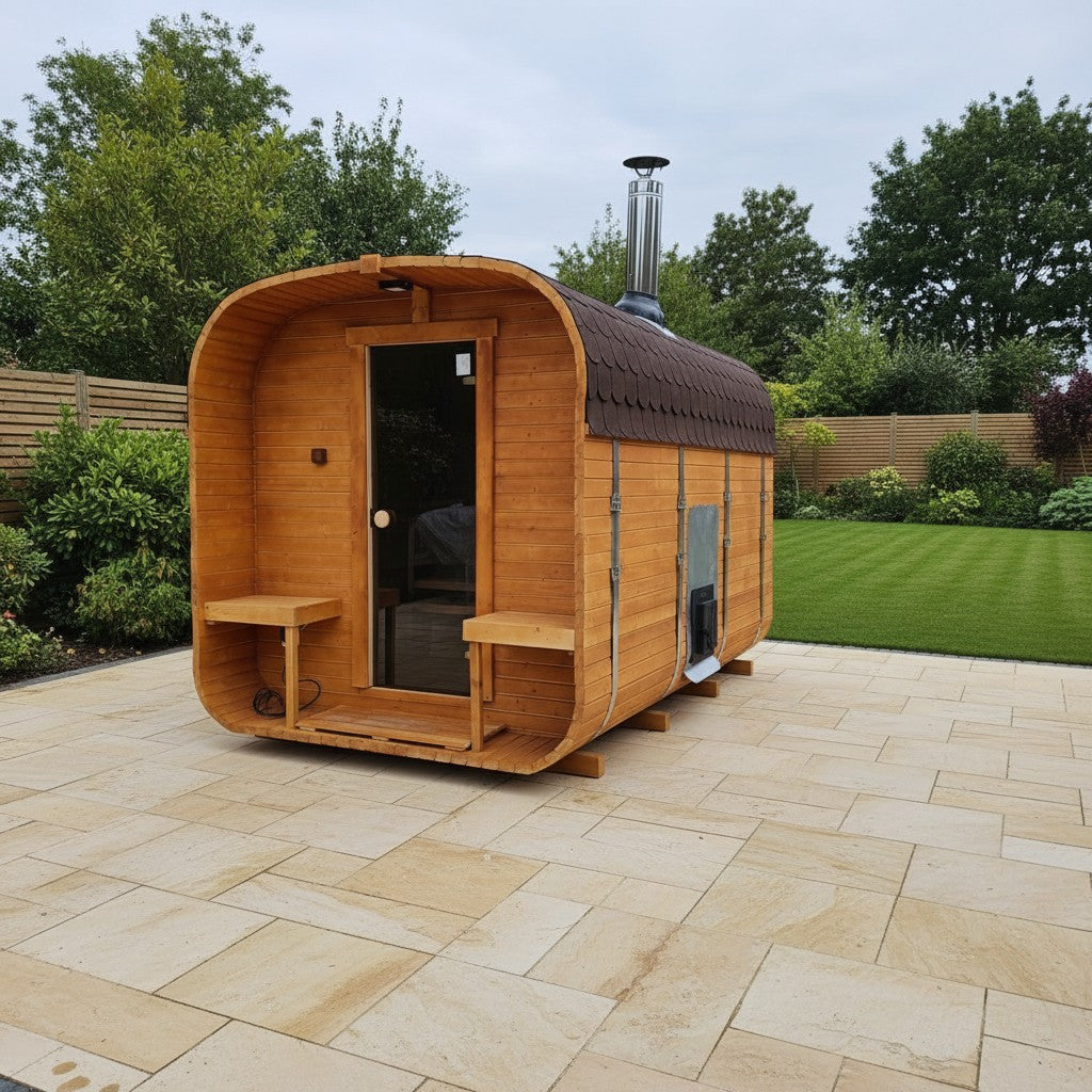 Steam & Oak Cube Sauna 3.4m Premium L-Bench (Electric, Gas or Wood-Fired)_4