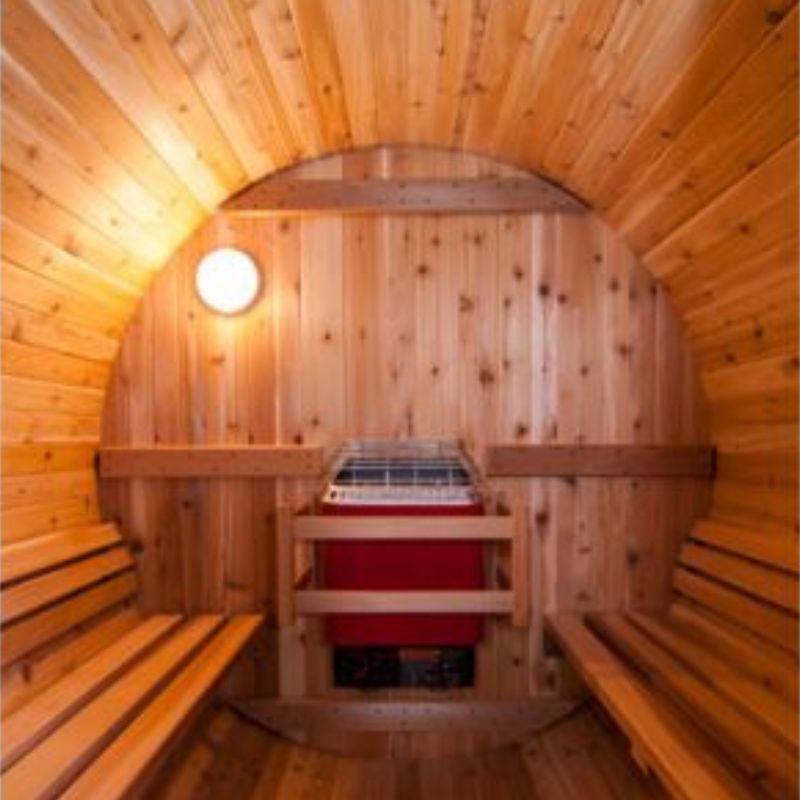Fonteyn Rustic Red Cedar Barrel Sauna – 4ft to 7ft