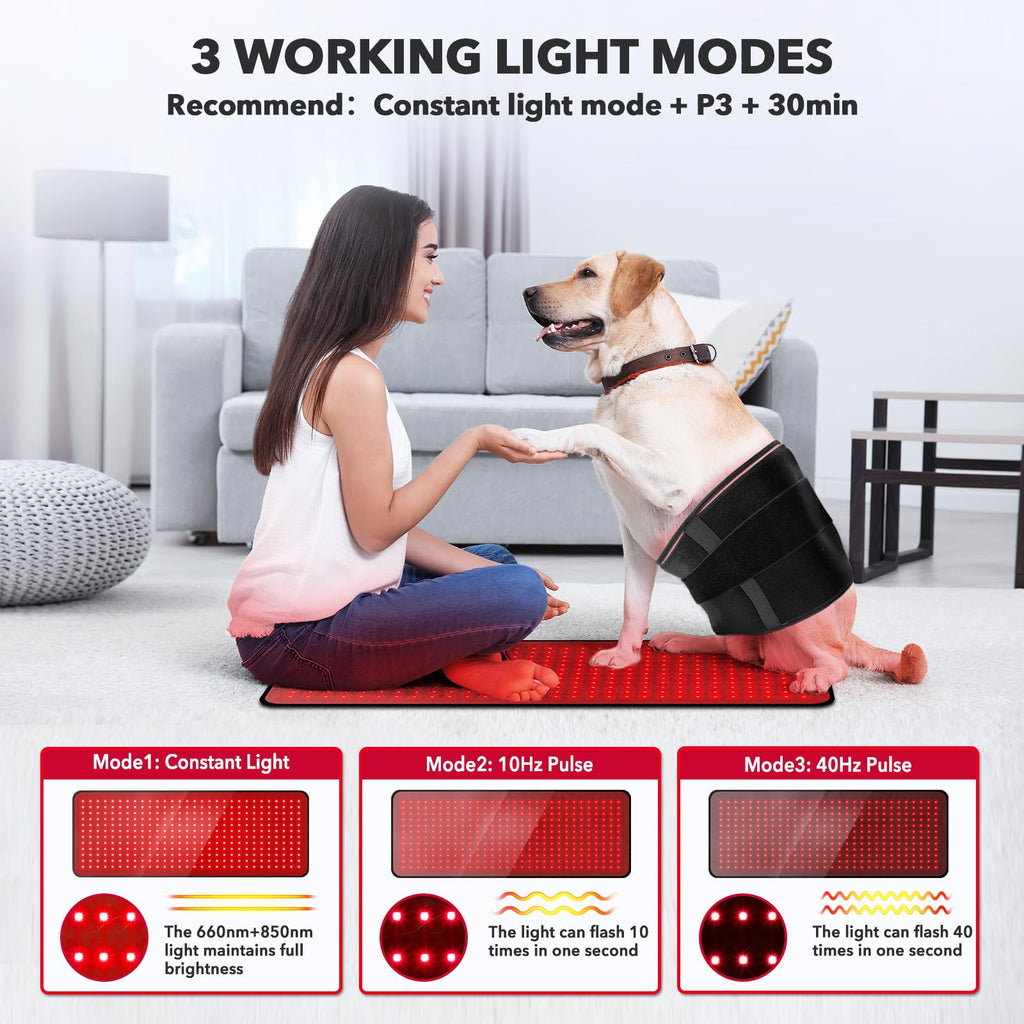 GMOWNW Red Light Therapy Pad - 660nm & 850nm