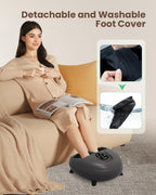 Heycool Shiatsu Foot Massager with Heat, Deep Kneading & Remote – Fits up to Size 14
