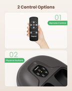 Heycool Shiatsu Foot Massager with Heat, Deep Kneading & Remote – Fits up to Size 14
