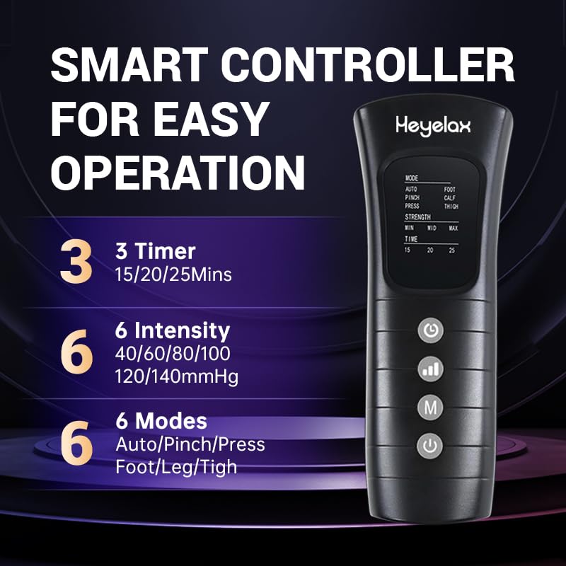 Heyelax Full-Leg Compression Massager Boots (Small) for Circulation & Recovery