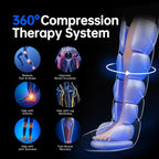 Heyelax Cordless Leg Massager for Circulation & Recovery with Heat – 6 Modes, 8 Intensities