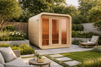 KOVE Cube Sauna – 3–4 Person Premium Outdoor Sauna with 6kW Heater