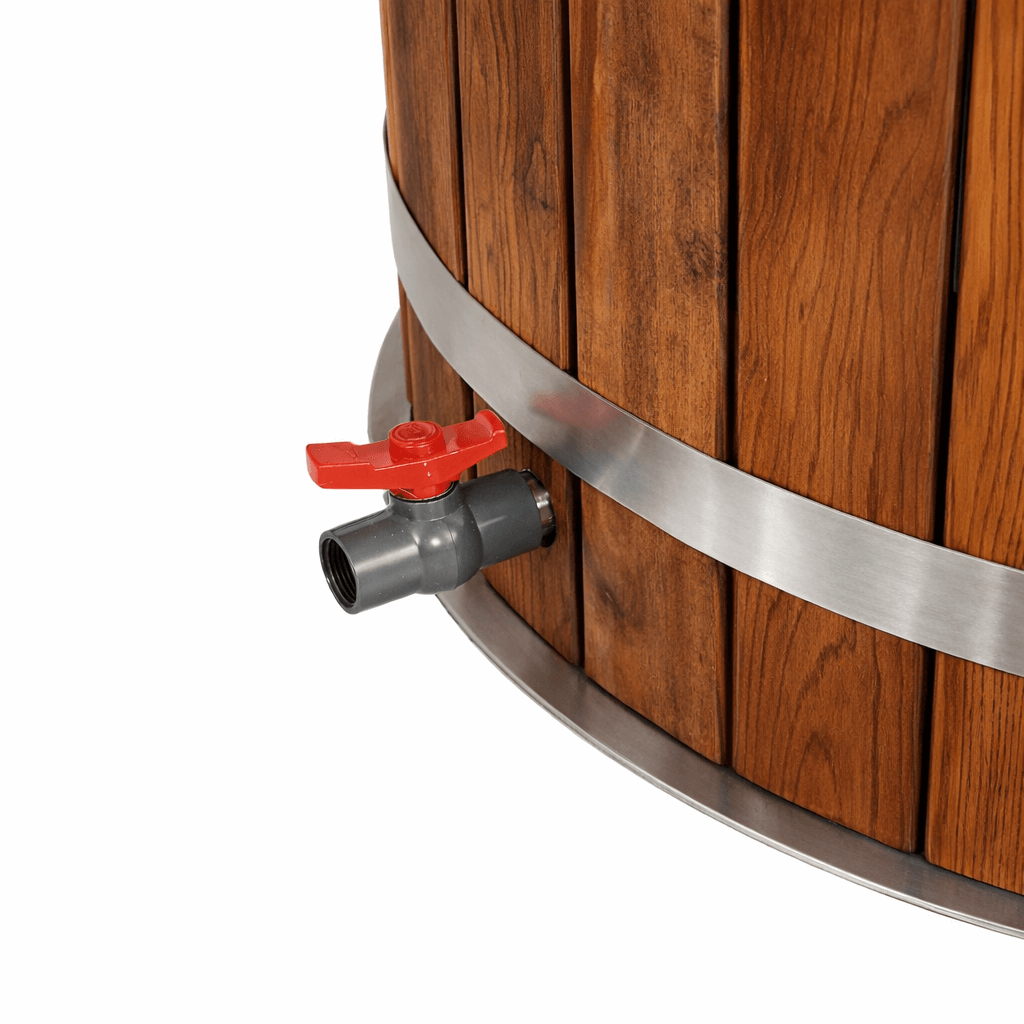 KOVE Oval Cedar Ice Bath – Luxury Reclined Cold Plunge Tub