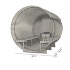 Fonteyn Rustic Red Cedar Barrel Sauna – 4ft to 7ft