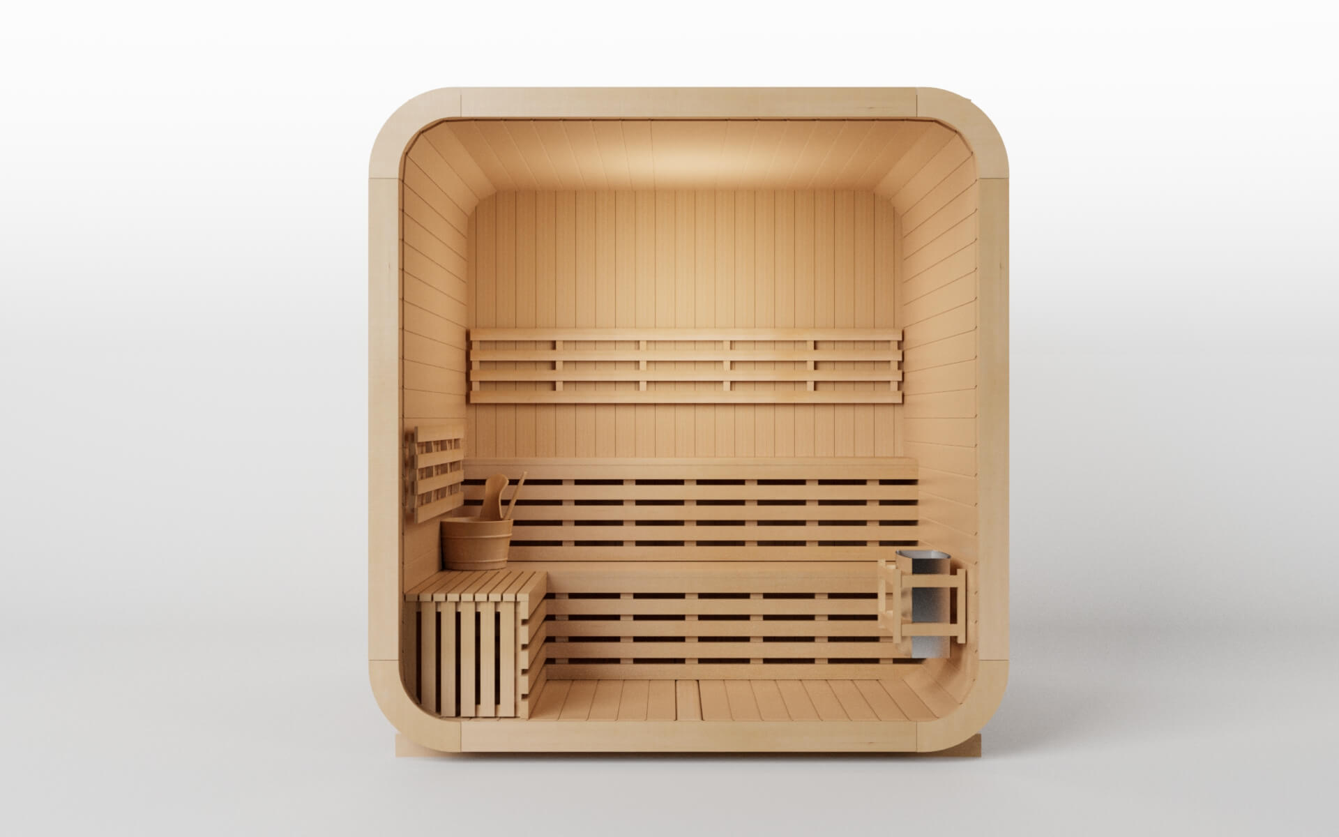 KOVE Cube Sauna – 3–4 Person Premium Outdoor Sauna with 6kW Heater