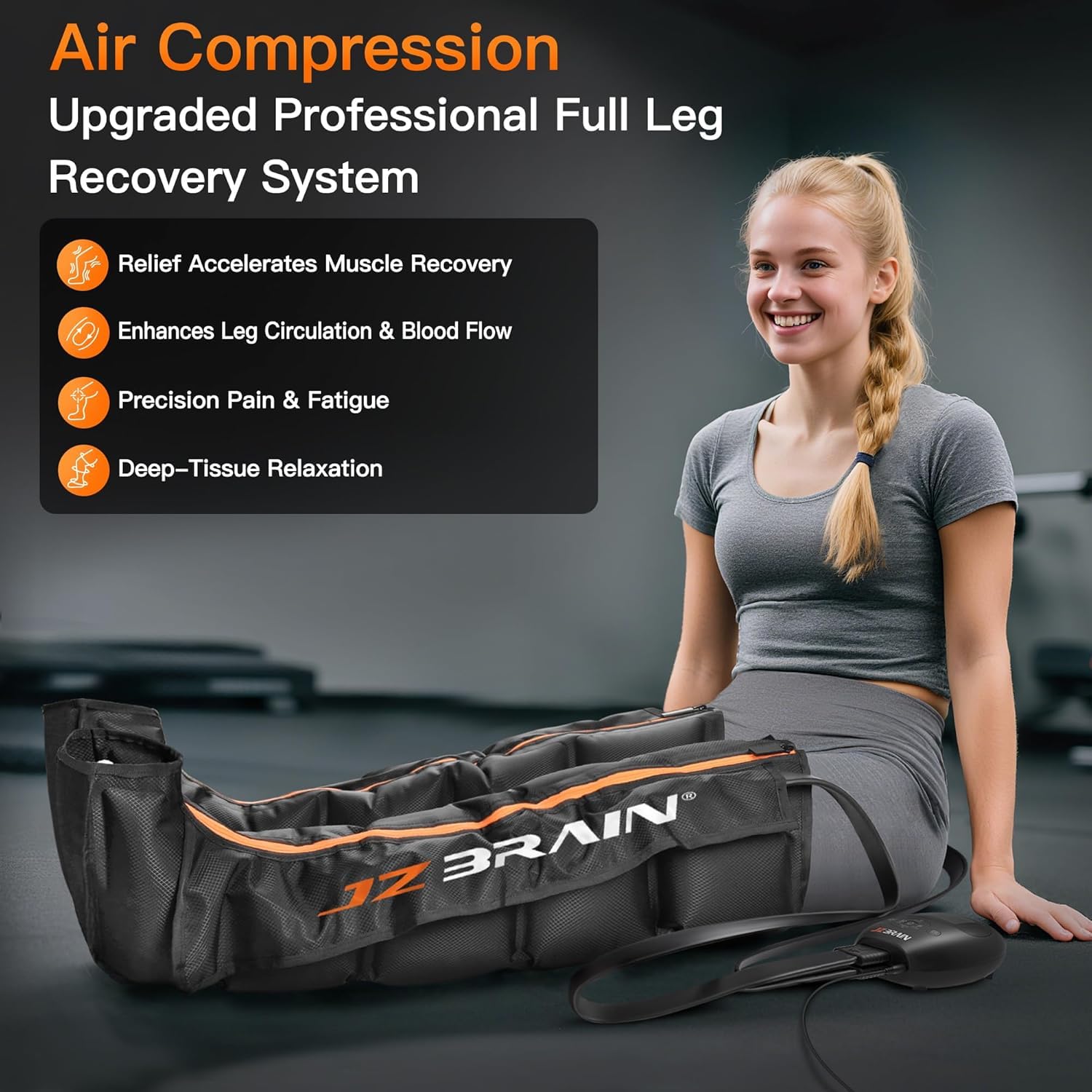 Jzbrain Air Compression Leg Recovery Boots - 6 Modes, 14 Zones (Small)