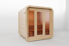 KOVE Cube Sauna 3–4 Person Outdoor Sauna – Premium Spruce Wood, 6kW Harvia Heater, Modern Cube Design