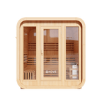 KOVE Cube Sauna 3–4 Person Outdoor Sauna – Premium Spruce Wood, 6kW Harvia Heater, Modern Cube Design