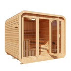 KOVE Cube Sauna 5–6 Person Outdoor Sauna – Premium Spruce Wood, 8kW Harvia Heater, Modern Cube Design