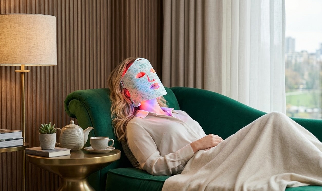 KOVE Red & Infrared LED Facial Mask – Advanced Light Therapy Skincare Device