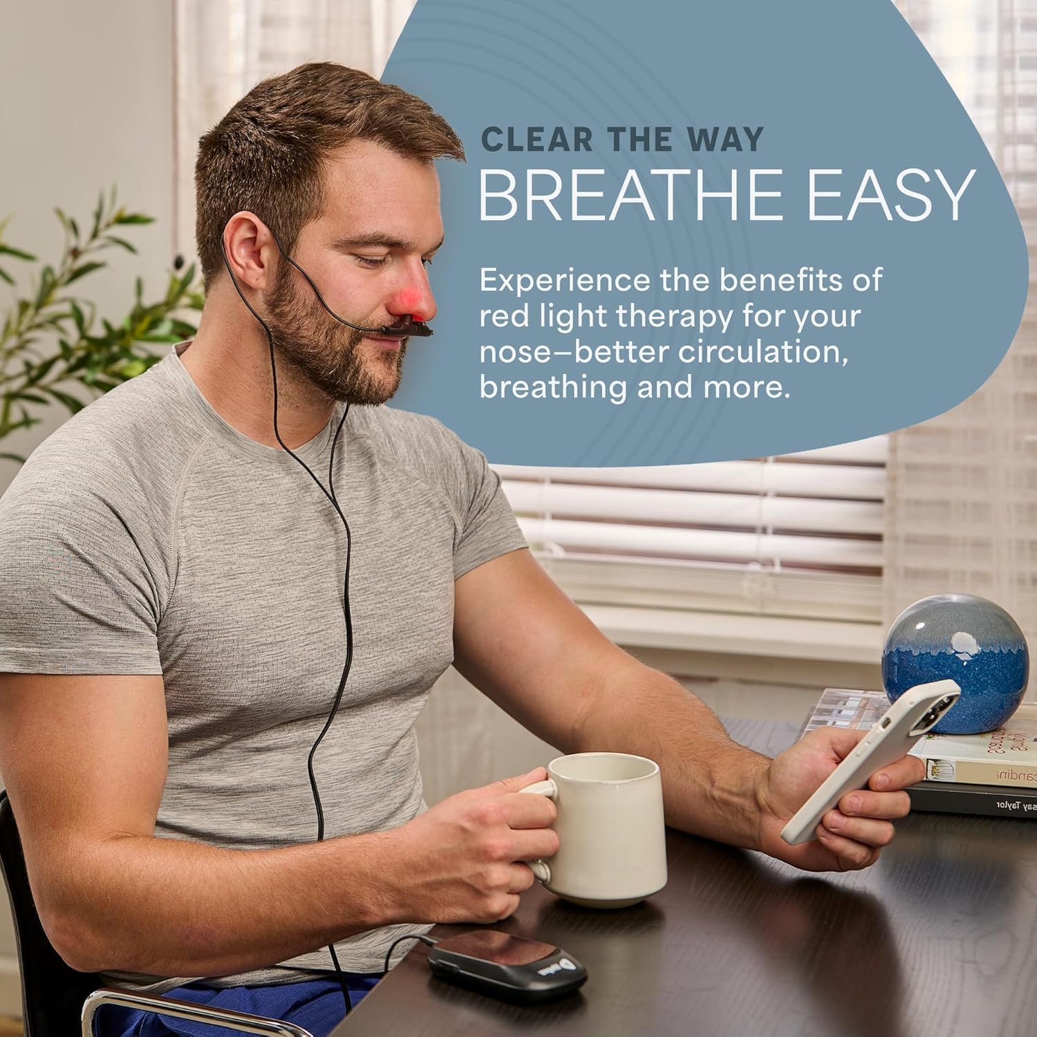 LifePro Respirelief Red Light Therapy Device for Sinus & Ear Relief