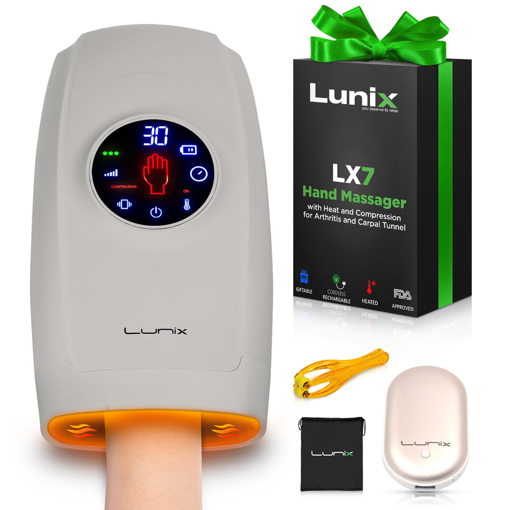 Lunix LX7 Cordless Hand Massager with Heat & Air Compression
