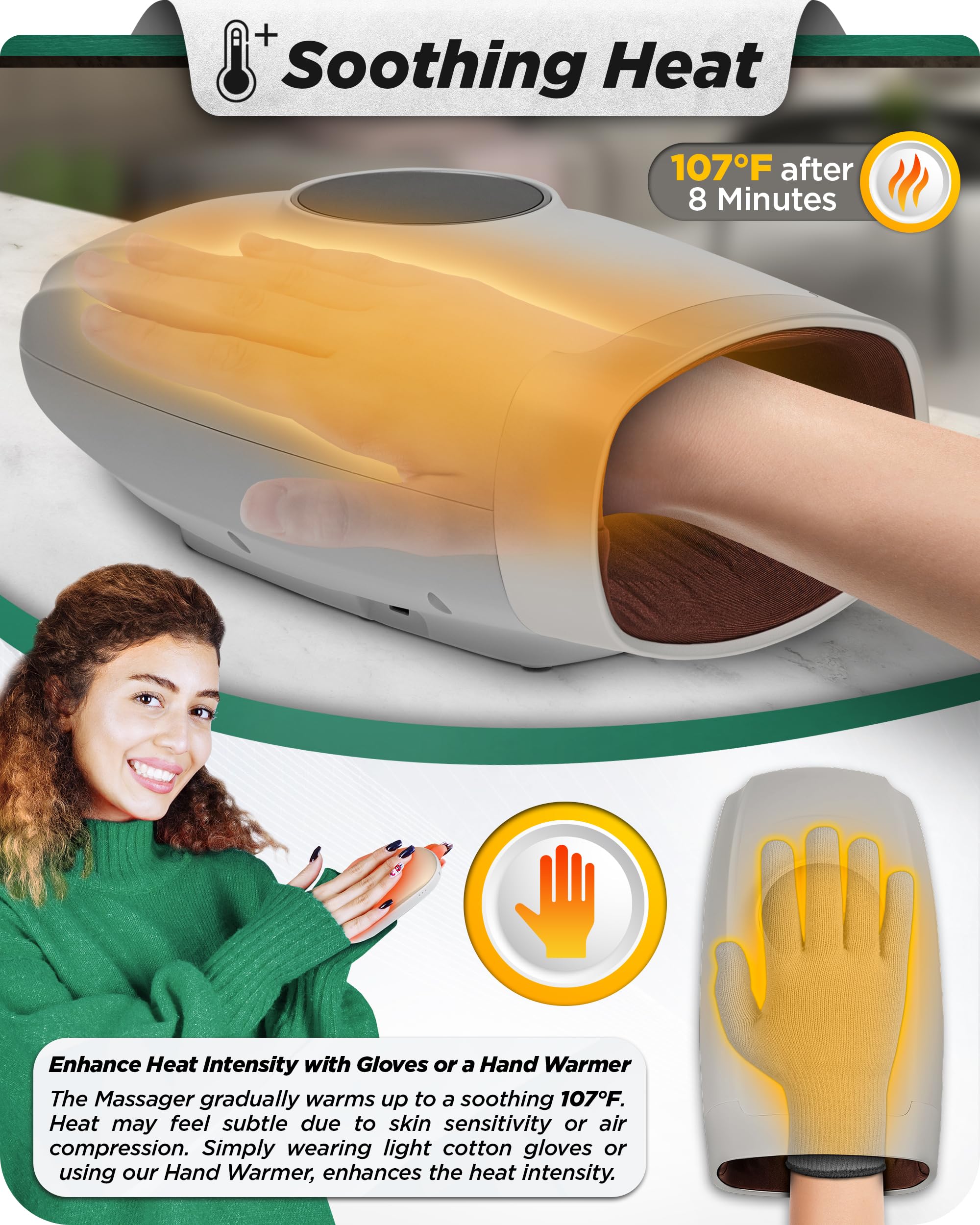 Lunix LX7 Cordless Hand Massager with Heat & Air Compression