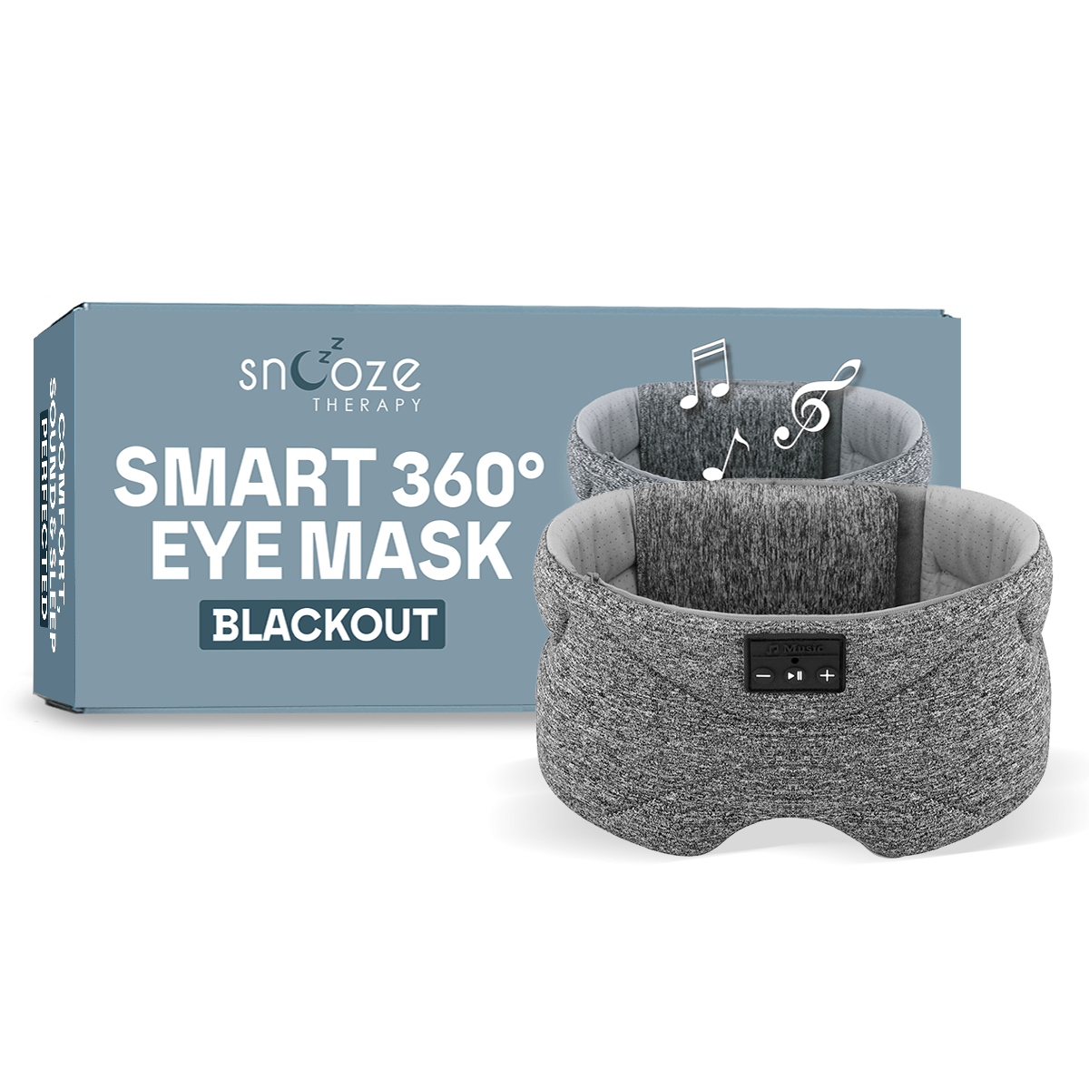 Snooze Therapy Smart Bluetooth 360° Sleep Mask for Total Blackout