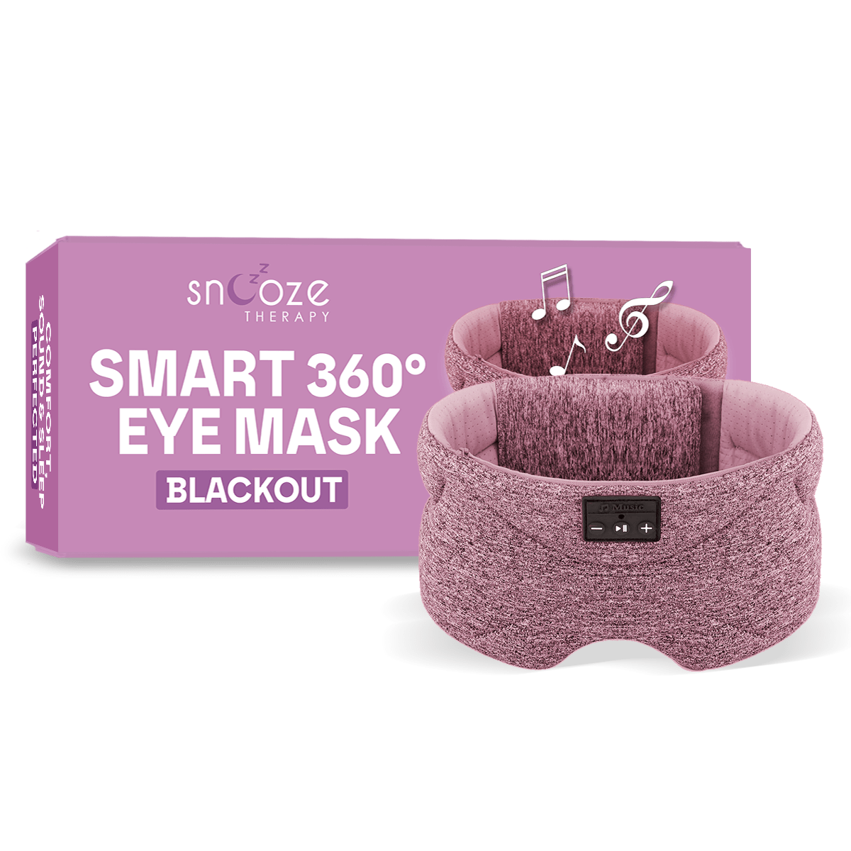 Snooze Therapy Smart Bluetooth 360° Sleep Mask for Total Blackout