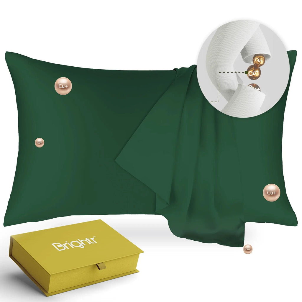 Brightr® Sleep Copperdefense Eucalyptus Silk Pillowcase – Cooling & Anti-Acne